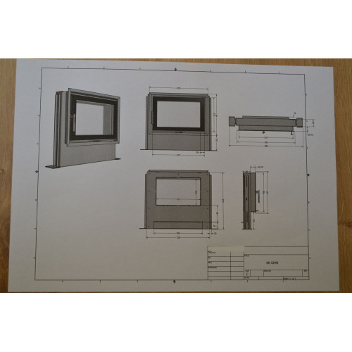 Liatinové dvierka DAISY s dvojsklom 600*400mm