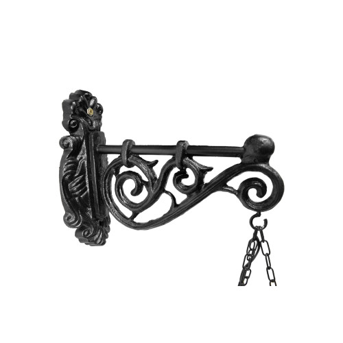 Lampa na stenu s reťazou H 01 - liatinový lampáš