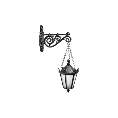 Lampa na stenu s reťazou H 02 - liatinový lampáš