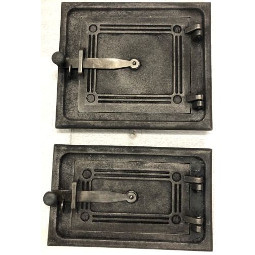 Liatinové dvierka kuchynské delené - HLADKÉ - ŽA - malé - čierne