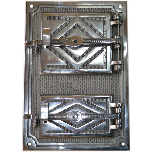 Liatinový kachľový štít hermetický -LUX-nikel