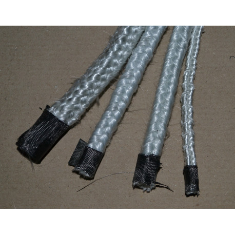 Sklokeramická šnúra hranatá - 18*18 mm - biela - kotlová