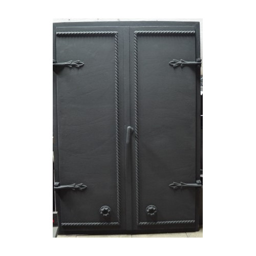 Dvierka udiarenské,pecové - ROLF - s reguláciou - 790*1160 mm - čierna