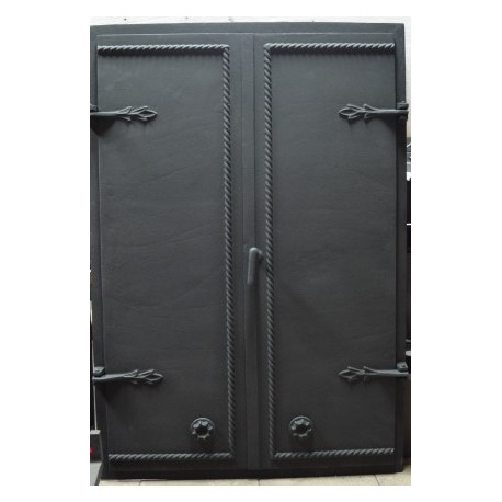 Dvierka udiarenské,pecové - ROLF - s reguláciou - 790*1160 mm - čierna