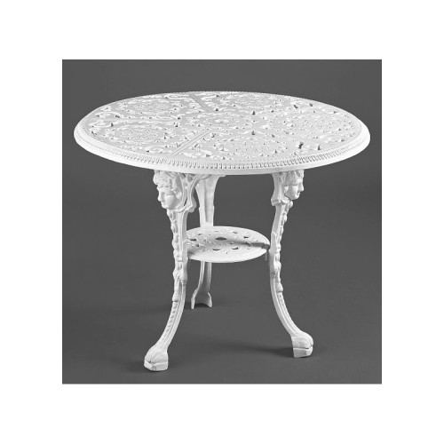 Stôl liatinový MILANO - ŤAŽKÝ - biely - priemer. 820mm