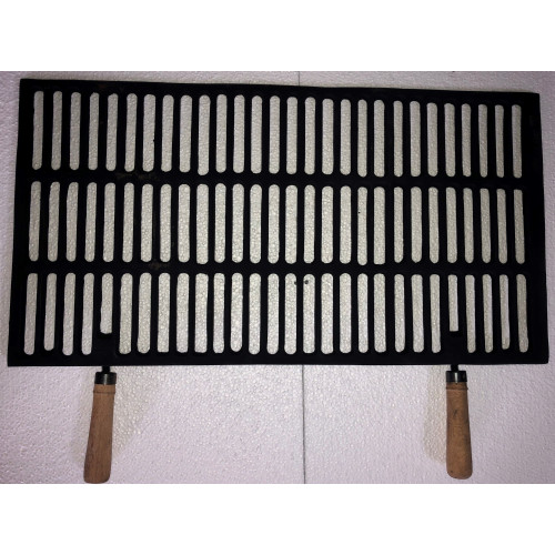 Grilovací rošt s rúčkou nr.10-veľký- 610x330 +120 rúčky / 10 mm