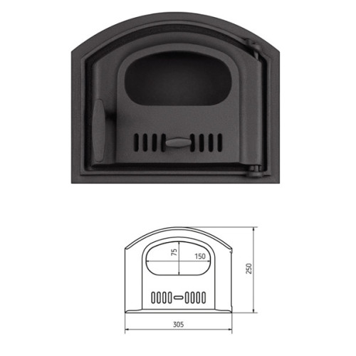 PATRIZIO - Liatinový kachľový štít