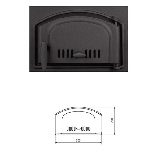 Popolníkové dvierka ERNESTO - čierna