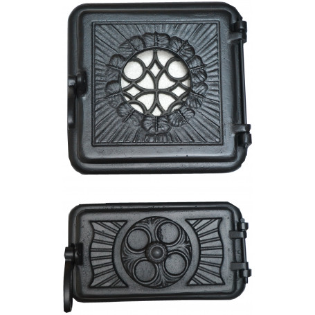 Liatinové dvierka-Kamnová zostava ELENA-ČIERNA