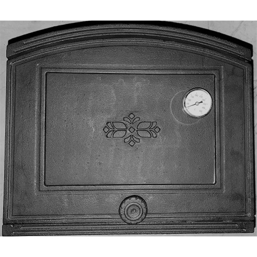 Pec liatinová LT PLUS - pravá - čierna + teplomer