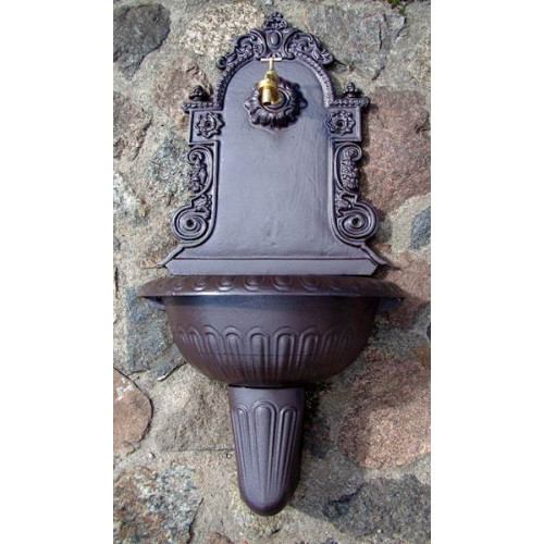 Umývadlo liatinové - mosadz patina