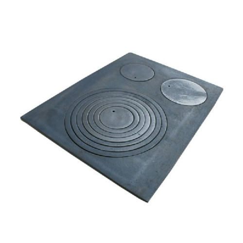 Liatinová platňa 680x520 kachľová široká s 3, otvormi