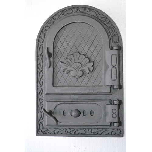 Liatinový kachľový štít - ROSANA S REGULÁCIOU - ČIERNA