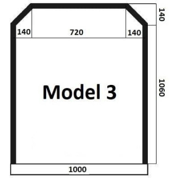 Model 3 - sklo pod kachle