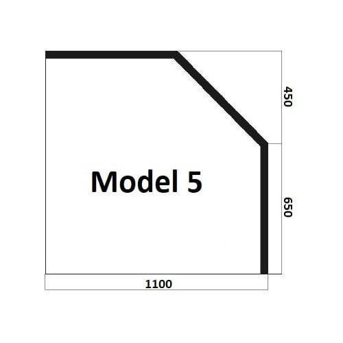 Model 5 - sklo pod kachle