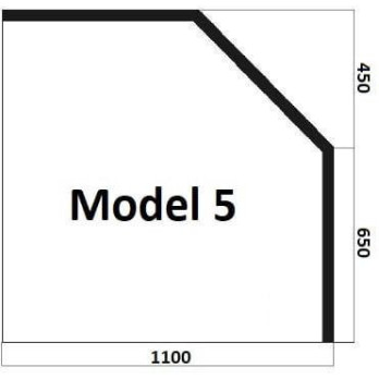 Model 5 - sklo pod kachle