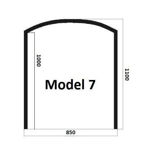 Model 7 - sklo pod kachle