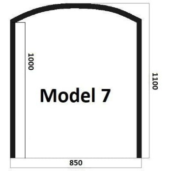 Model 7 - sklo pod kachle