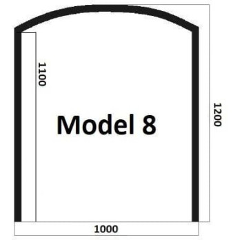 Model 8 - sklo pod kachle