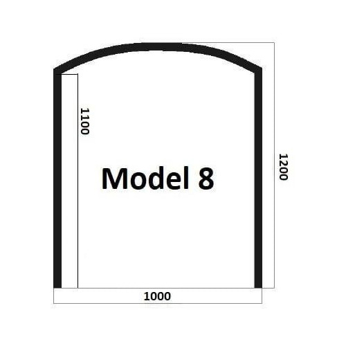Model 8 - sklo pod kachle