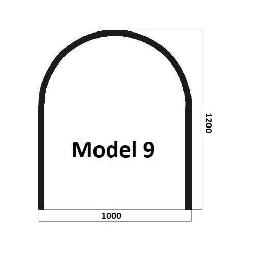 Model 9 - sklo pod kachle