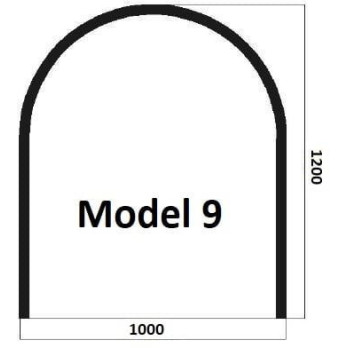 Model 9 - sklo pod kachle