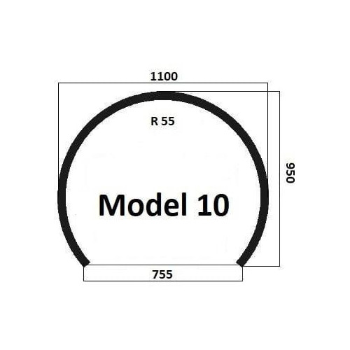 Model 10 - sklo pod pec