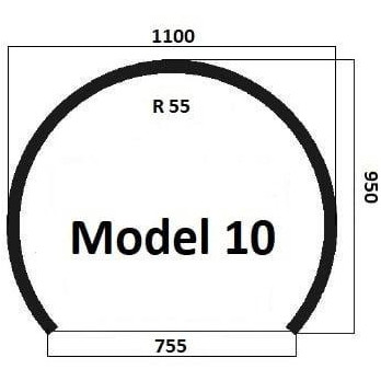 Model 10 - sklo pod pec