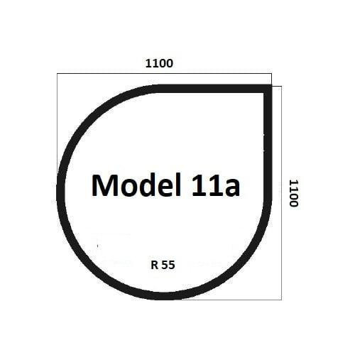 Model 11a - sklo pod pec