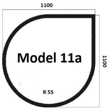 Model 11a - sklo pod pec