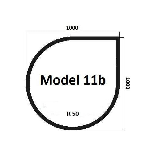Model 11b - sklo pod pec