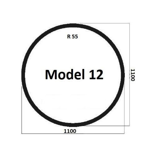 Model 12 - sklo pod pec