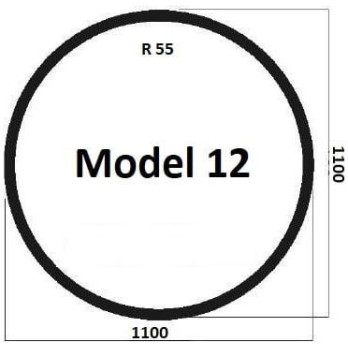 Model 12 - sklo pod pec