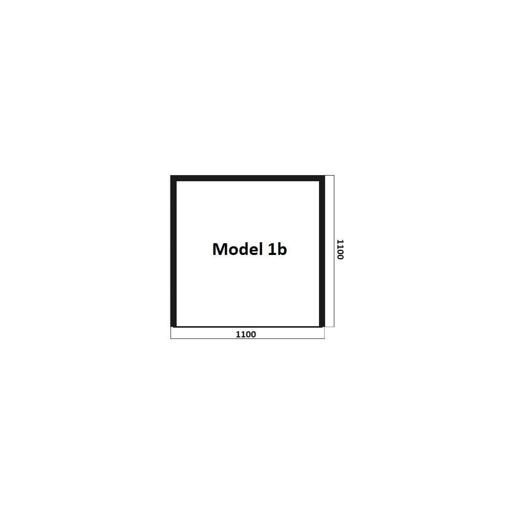 Model 1b - sklo pod pec