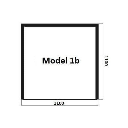 Model 1b - sklo pod pec