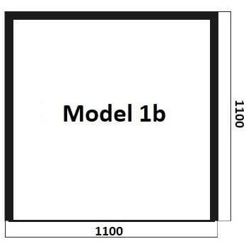 Model 1b - sklo pod pec