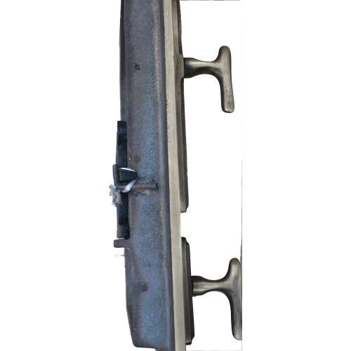 Liatinový kachľový štít hermetický presklený ANETA - mosadz