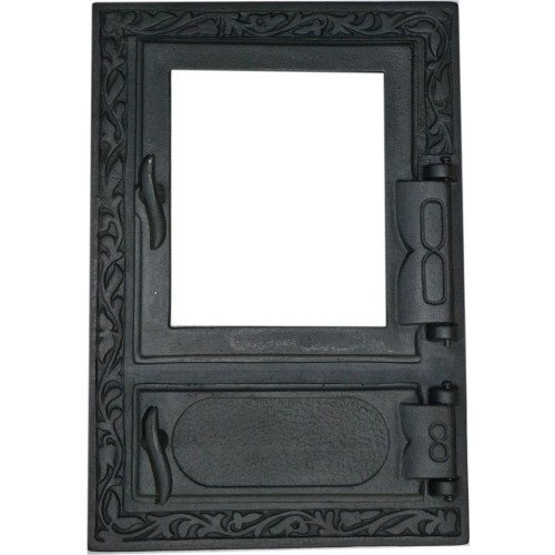 Liatinový kachľový štít hermetický presklený HANA