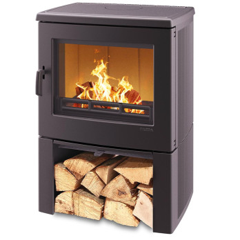 Allegra Small - liatinové krbové kachle s drevníkom