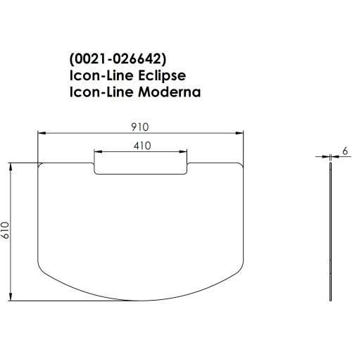 Sklo pred kachle pre ICON-LINE ECLIPSE / MODERNA