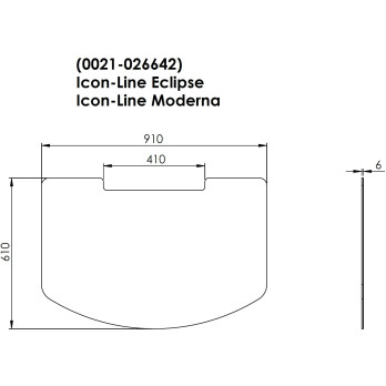 Sklo pred kachle pre ICON-LINE ECLIPSE / MODERNA