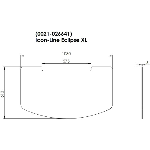 Sklo pred kachle pre ICON-LINE ECLIPSE XL