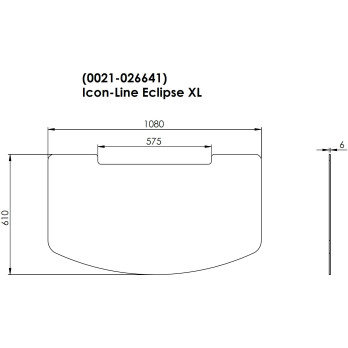 Sklo pred kachle pre ICON-LINE ECLIPSE XL