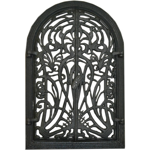 Liatinové dvierka krbové - nr. WB - čierna - 360 x 555