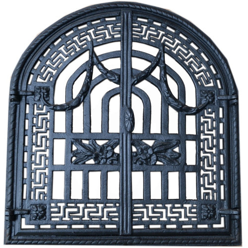 Liatinové dvierka krbové - nr.3-čierna - 570x555