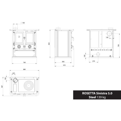 Rosetta Sinistra Steel