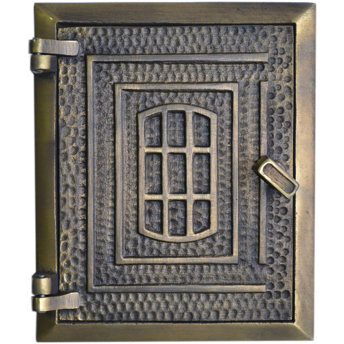 Dvierka komínové - OKNO - nr.60 - mosadz