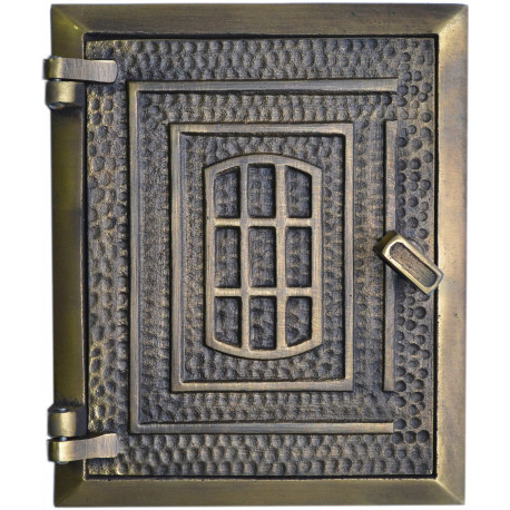 Dvierka komínové - OKNO - nr.60 - mosadz