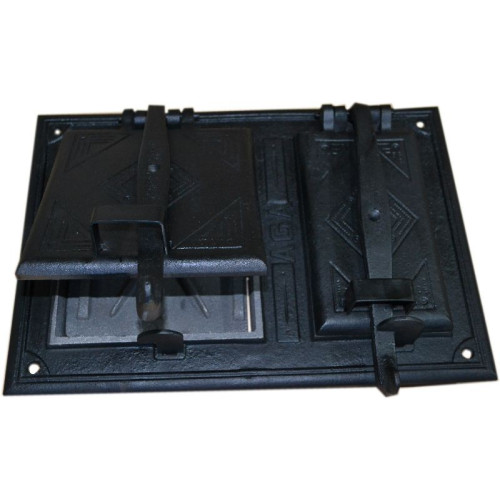 Liatinový kachľový štít hermetický - RETRO I. - nikel