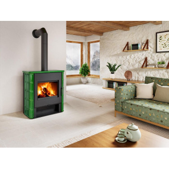 TELDE keramika rustik - krbové kachle s teplovodným výmenníkom a dvojitý